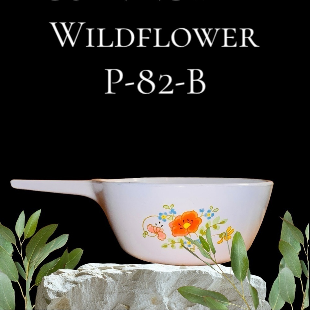 Vintage Corning Ware P-82-B Wildflower 1  1/2 Pint Sauce Saute Pan- NO LID